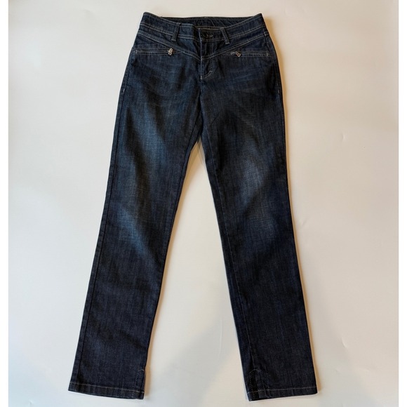 Bogner Jeans Womens EU 68 US 4 Dark Wash Slim Leg Ankle Slit Pockets - Picture 6 of 9